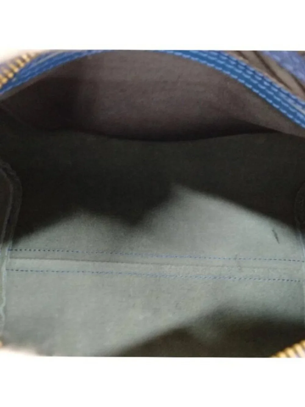 Authentic Louis Vuitton Speedy 25 Blue Epi Leather Handbag Satchel Bag